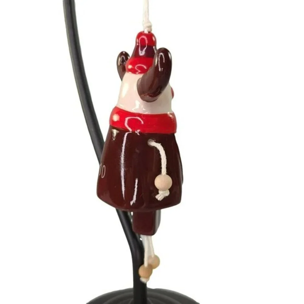 Mamas and Papas Hanging Rudolph Reindeer Bell Ornament 2010‎ Ceramic UK Boxed